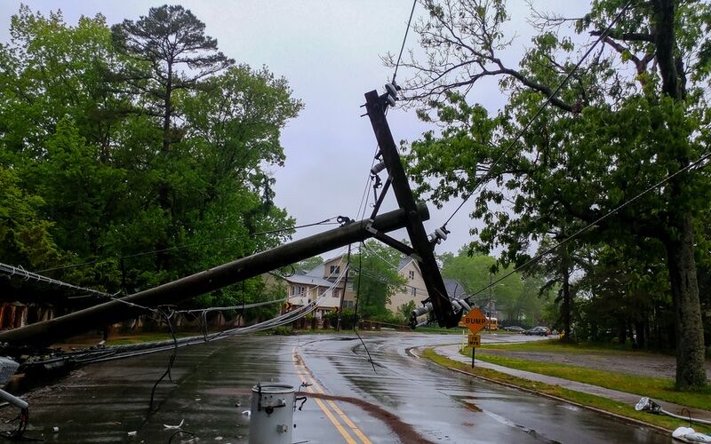 Downed power lines are dangerous - contact emergency support like Custom Electrical Services .
