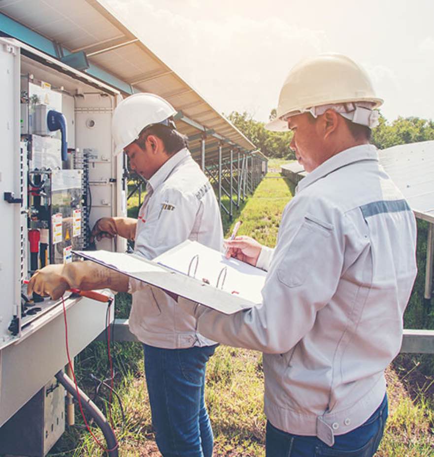 A Custom Electrical professional on the job.